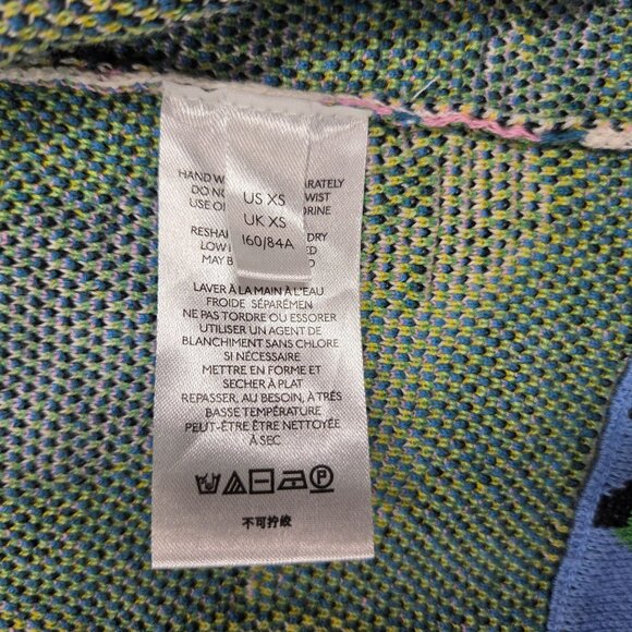 Anthropologie Maeve Cardigan XS Savannah Contrast Floral Animal Print Boho - Picture 6 of 12